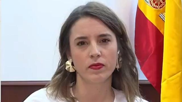 La ministra de Igualdad, Irene Montero, este lunes en una entrevista en TVE.