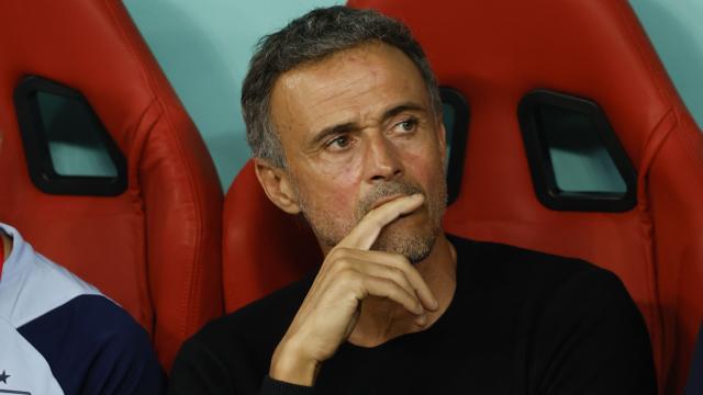 Luis Enrique, en el banquillo de la Selección
