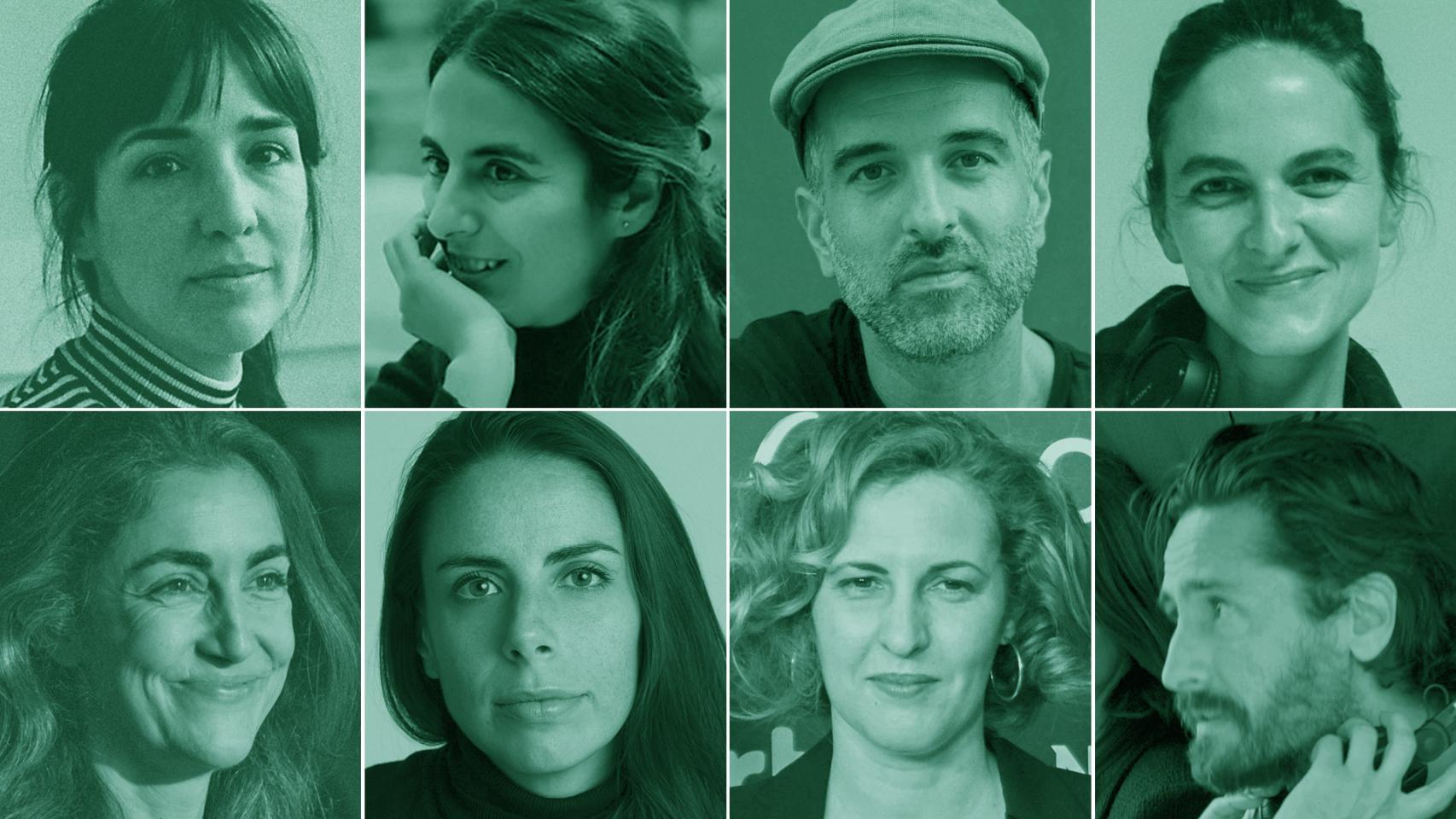 Alauda Ruiz de Azúa, Elena López Riera, Mikel Gurrea y Andrea Bagney. Abajo, Avelina Prat, Estefanía Cortés, Carlota Pereda y Juan Diego Botto