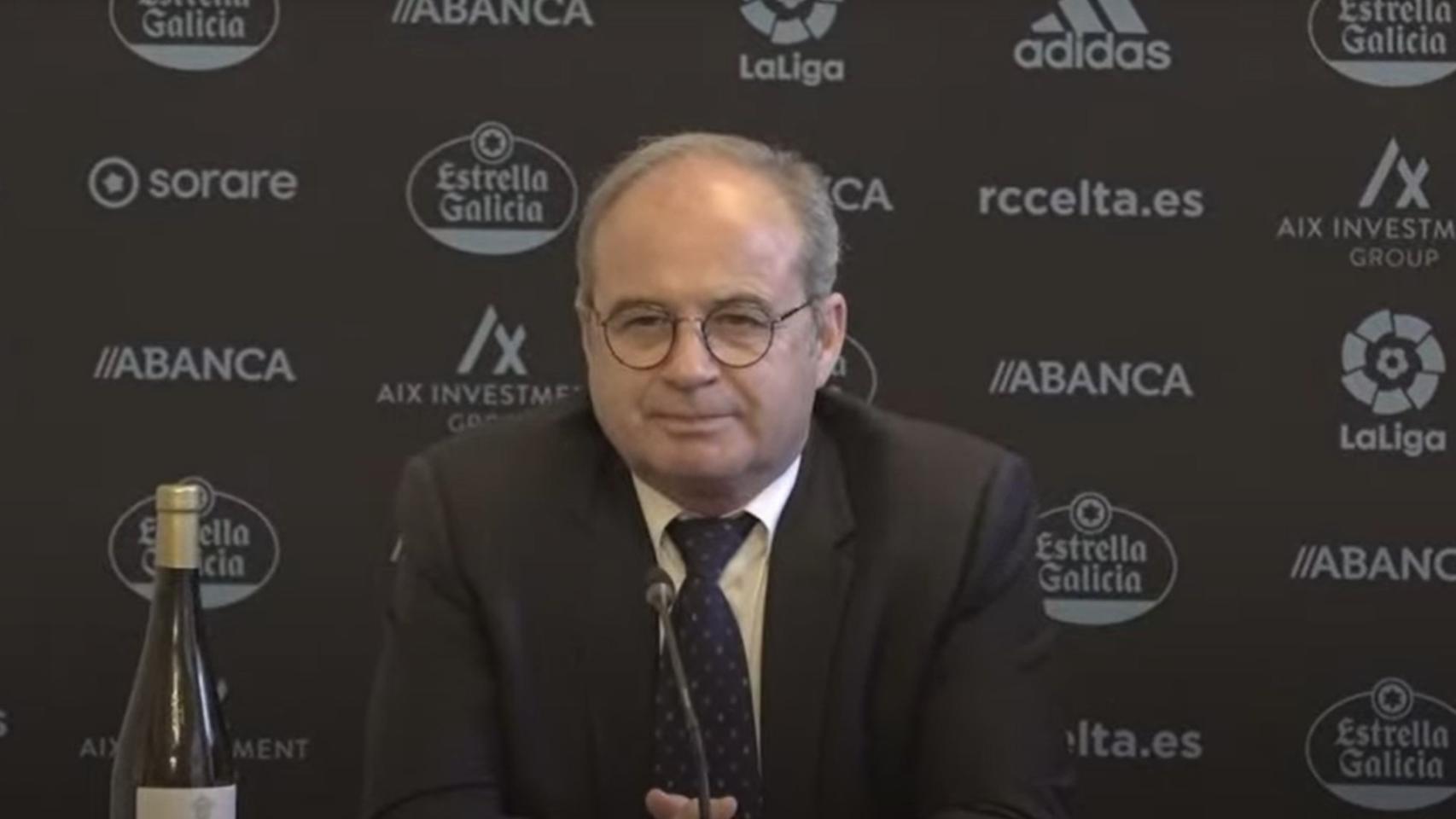 Luis Campos durante su comparecencia ante los medios.