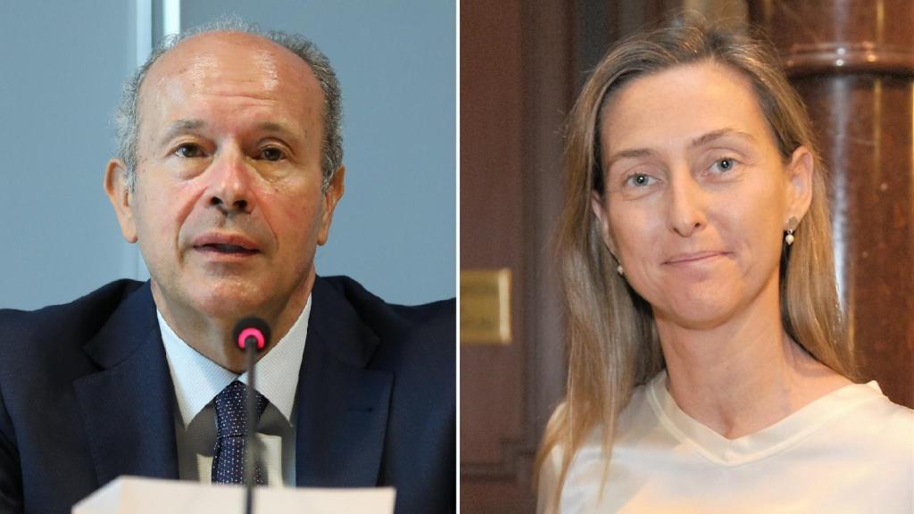 El exministro de Justicia Juan Carlos Campo y la catedrática Laura Díaz.