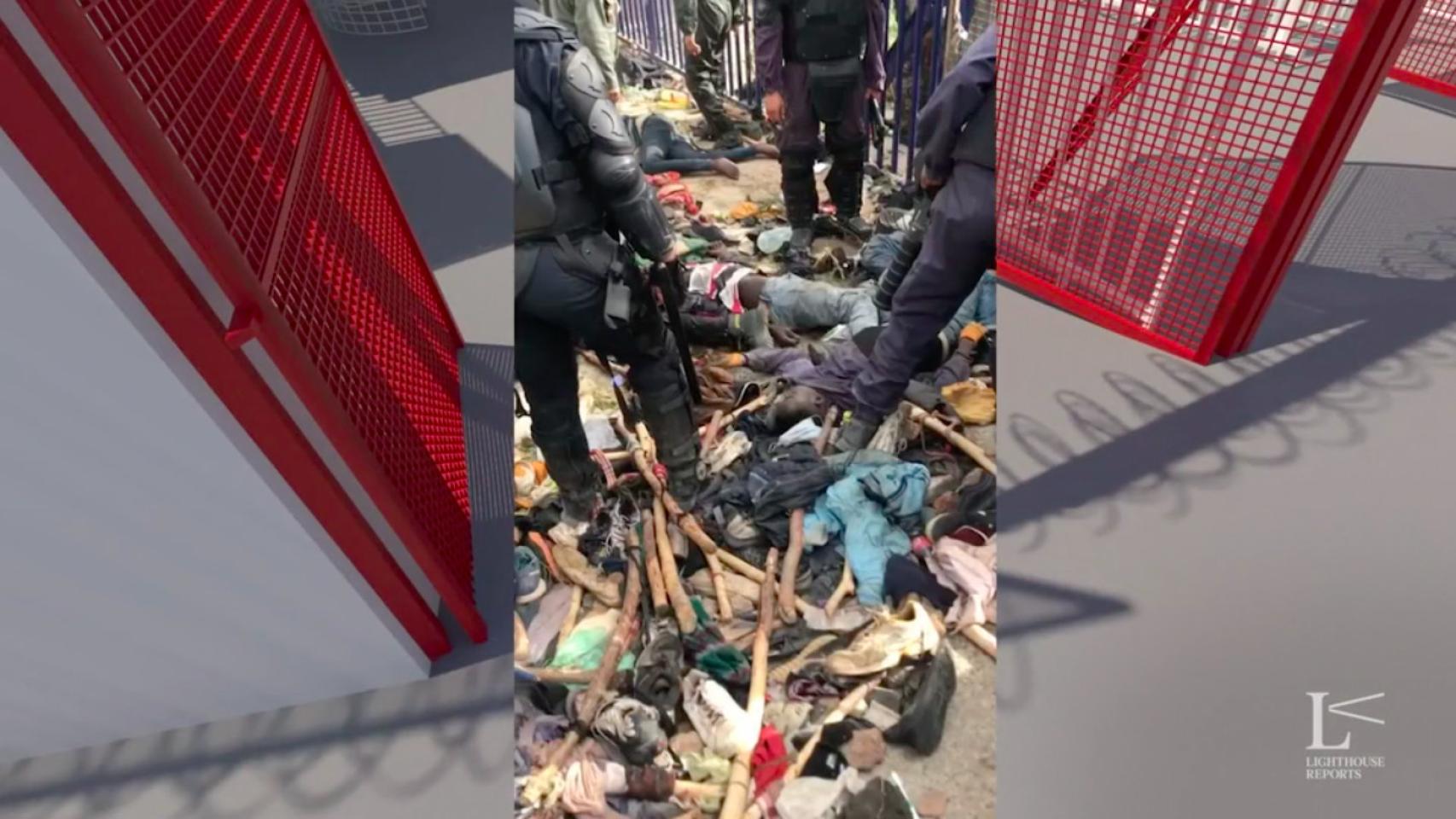 El cadáver de un inmigrante aquella mañana en el lado español de la frontera.