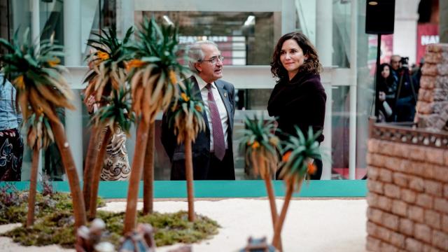 Fernando Martínez Serrano e Isabel Díaz Ayuso este martes en Madrid.