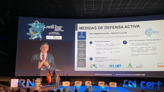 La presentación del ciberescudo malagueño en Madrid.
