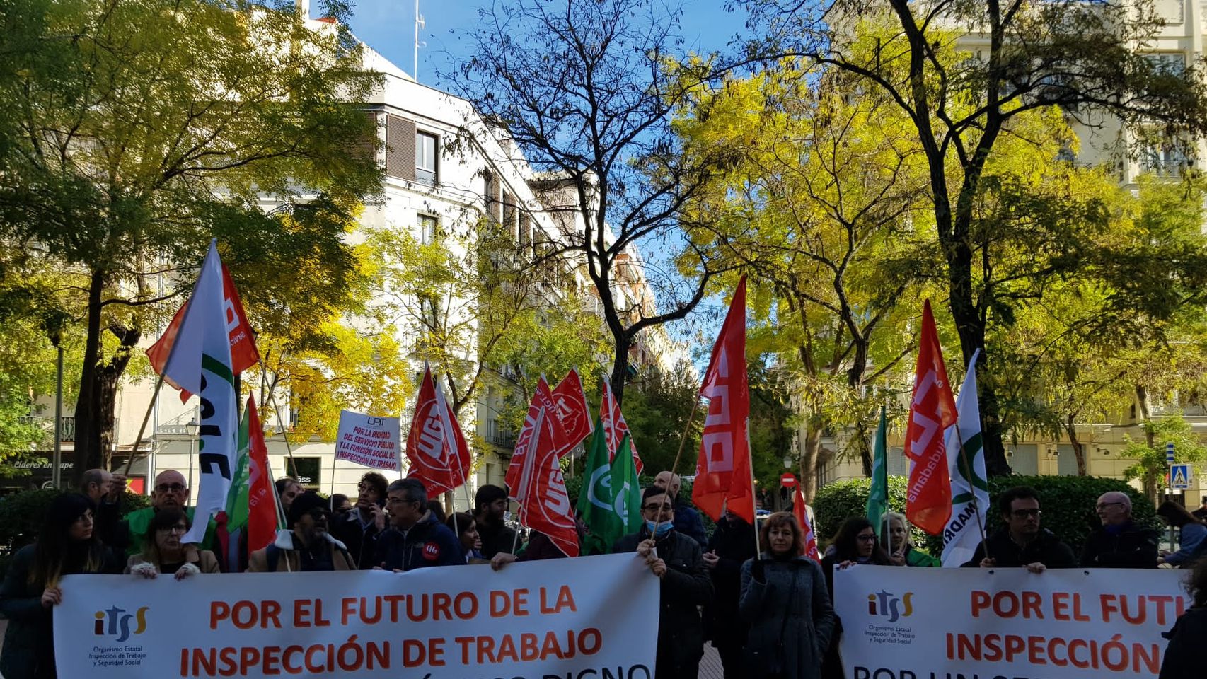 La protesta de Inspección de Trabajo por los incumplimientos del Ministerio el 29 de noviembre.