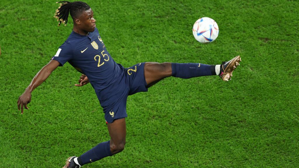 Eduardo Camavinga, con la selección de Francia en el Mundial de Qatar 2022