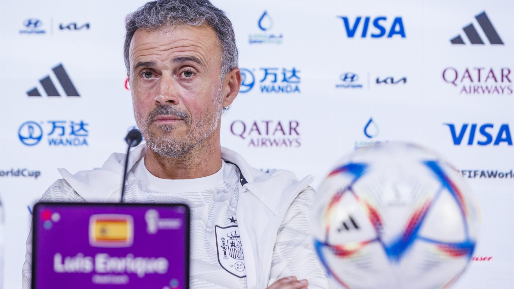 Luis Enrique durante una rueda de prensa en el Mundial