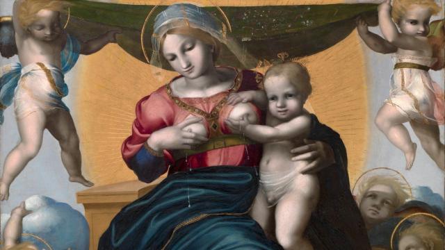 Un detalle de 'La Virgen y las ánimas del Purgatorio', de Pedro Machuca