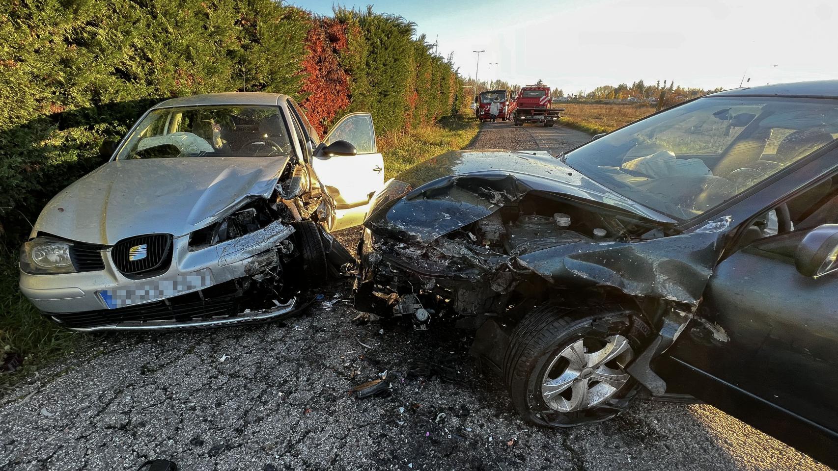 Imagen del accidente en Villaquilambre.