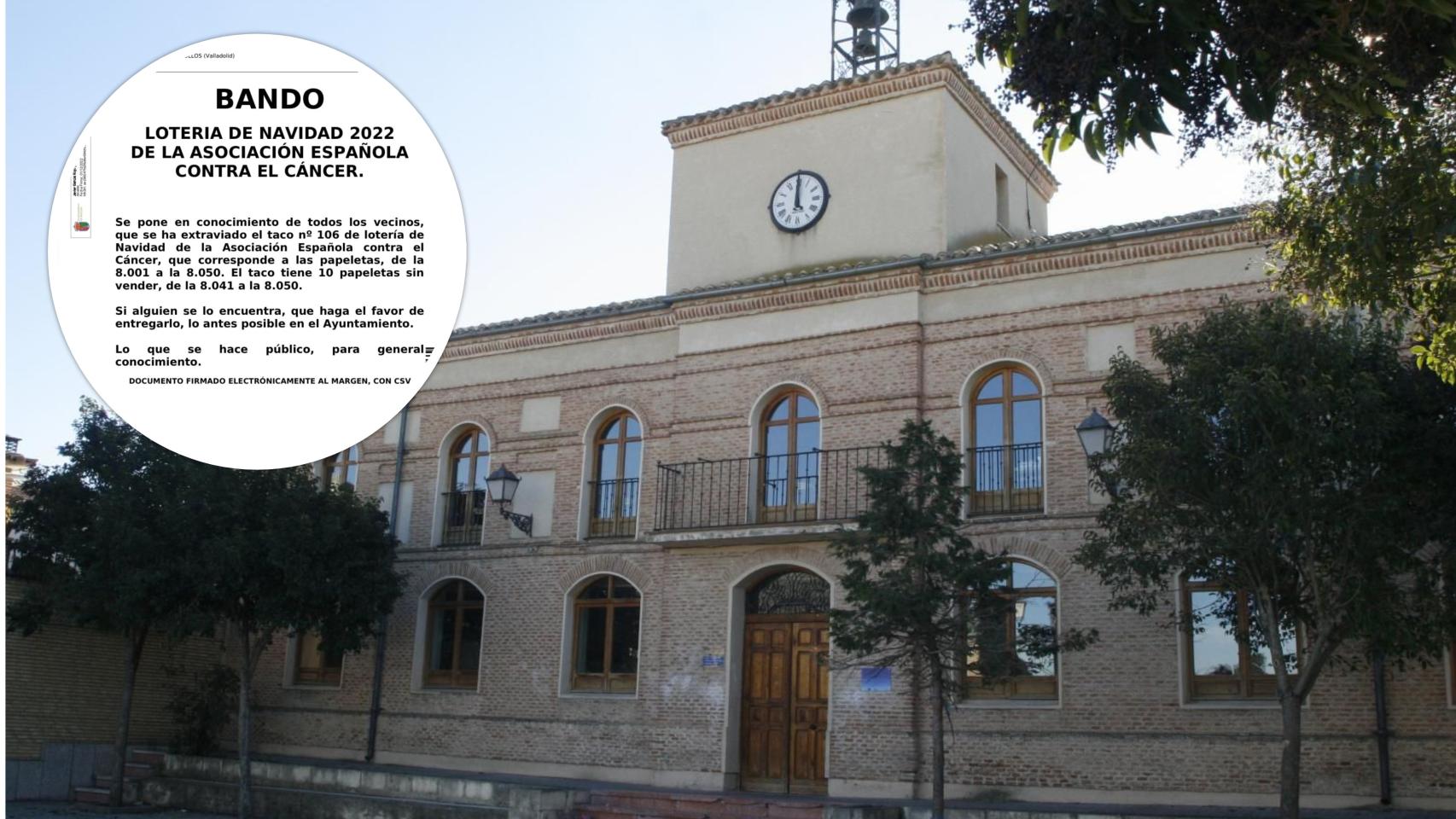 El Ayuntamiento de Pollos ha emitido un bando para avisar a los vecinos