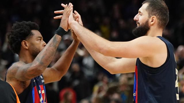 Mirotic celebra la victoria culé.