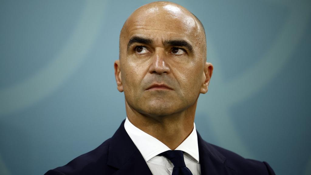 Roberto Martínez durante un partido de Bélgica en el Mundial