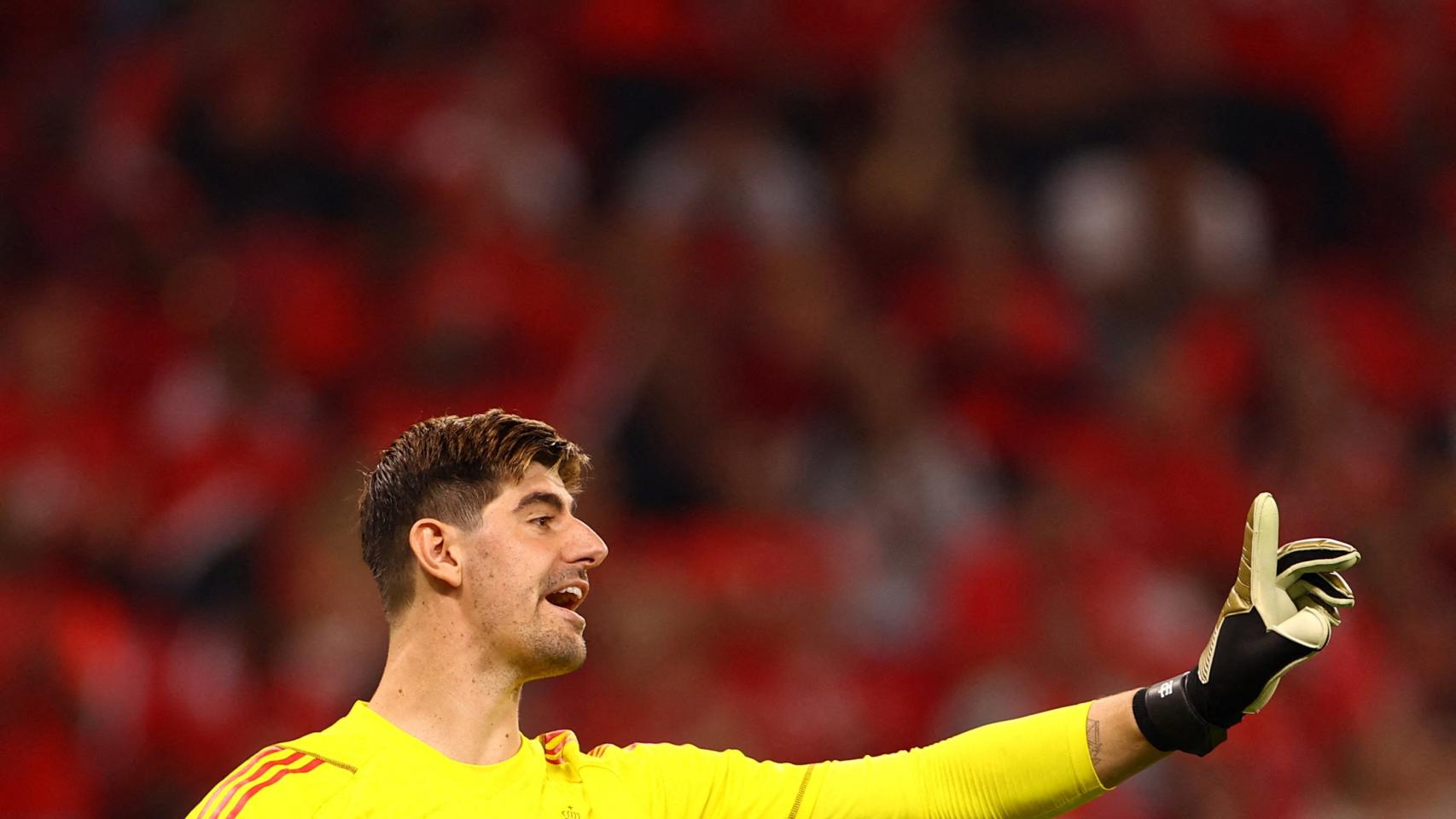 Courtois, durante un partido del Mundial.