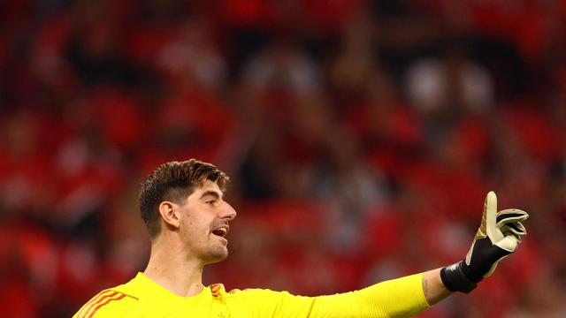 Courtois, durante un partido del Mundial.