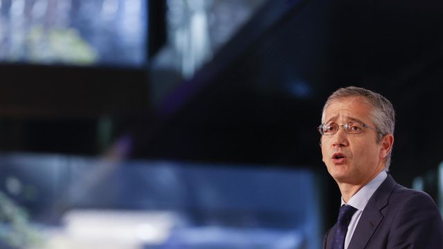 Pablo Hernández de Cos, gobernador del Banco de España, en un foro de banca celebrado esta semana.