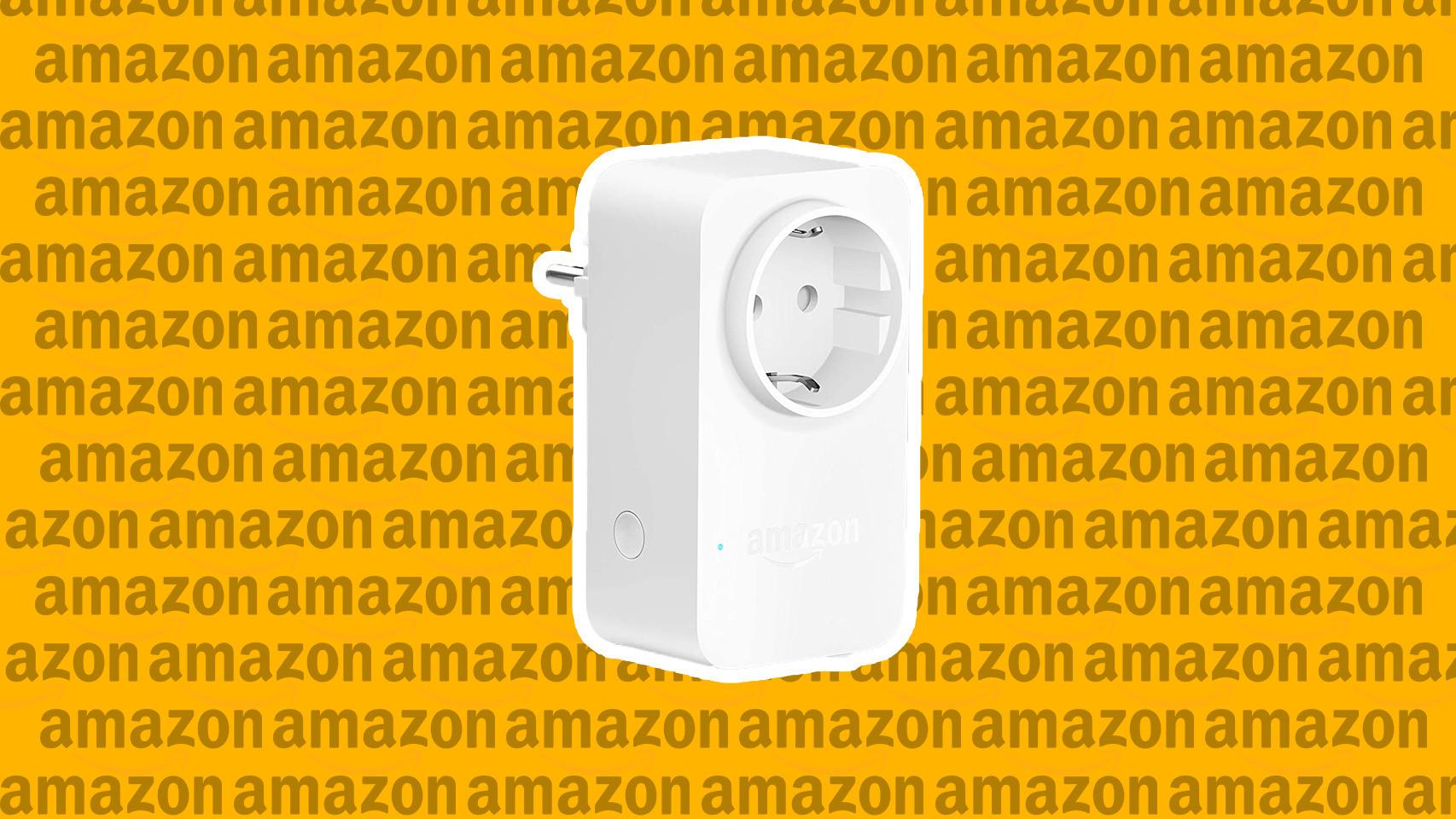 Amazon Smart Plug en un fotomontaje.