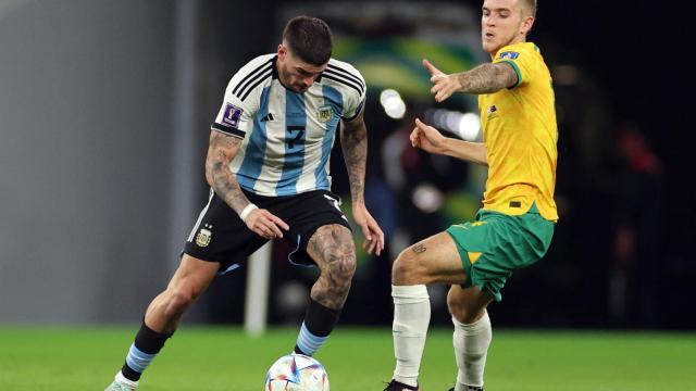 De Paul, en acción en el Argentina - Australia