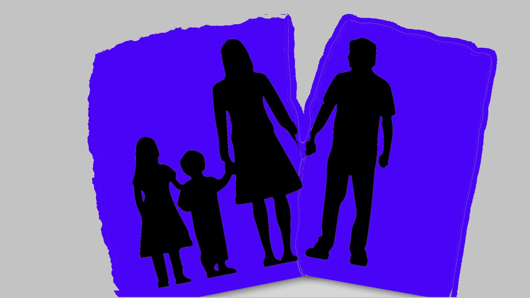 Infografía relativa a las rupturas matrimoniales y de pareja.