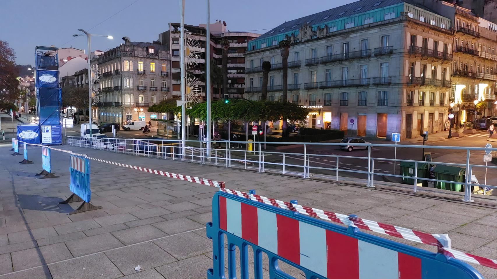 Tirolina en el Náutico de Vigo.
