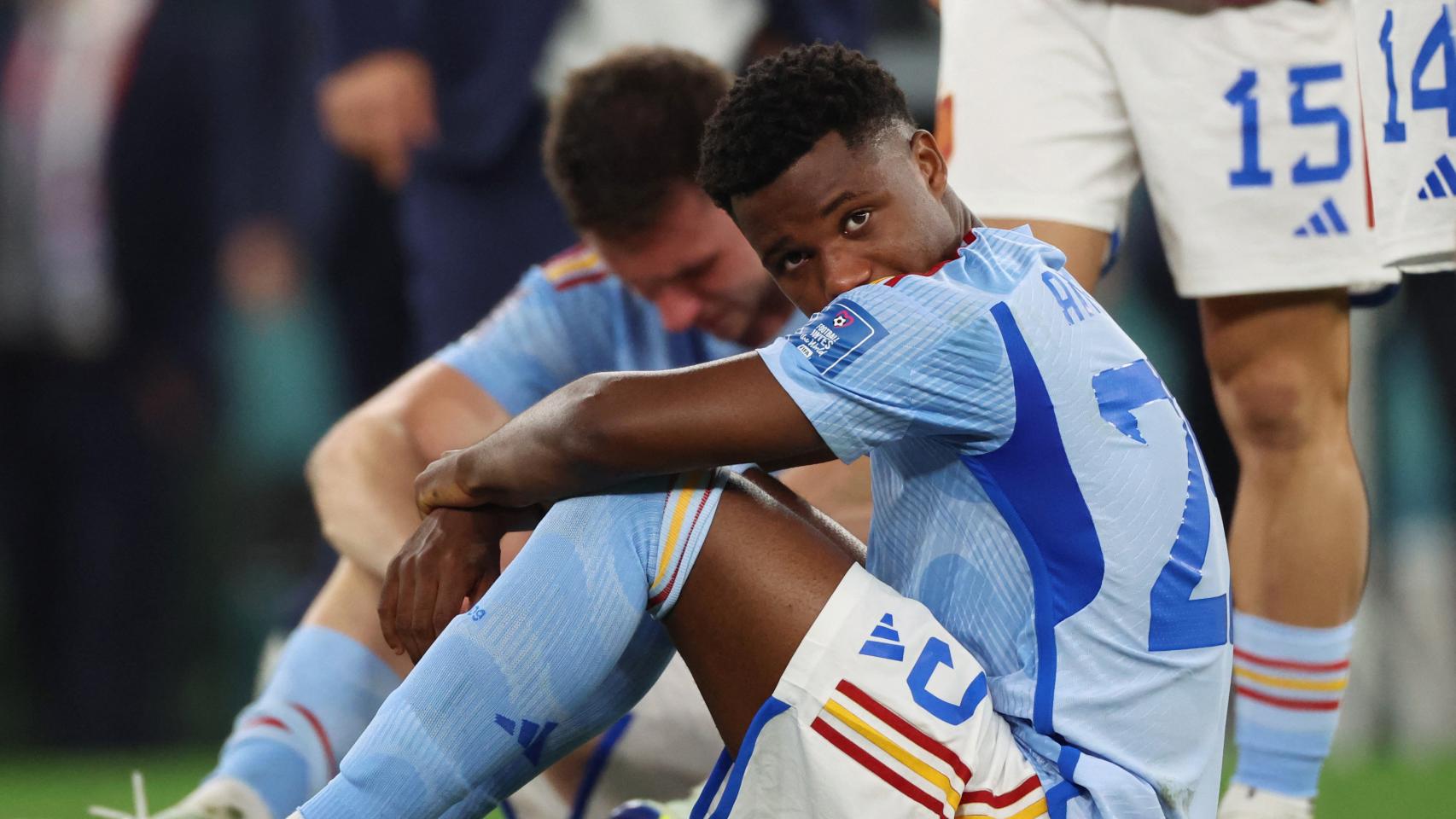 Balde llora tras la eliminación de España.