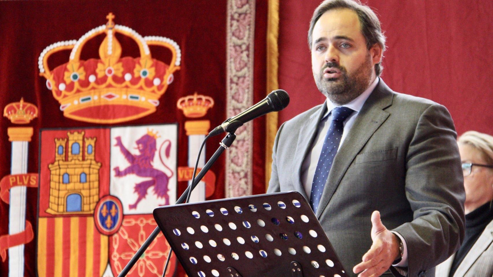 Paco Núñez, presidente del PP de Castilla-La Mancha, este martes en un acto de homenaje a la Constitución