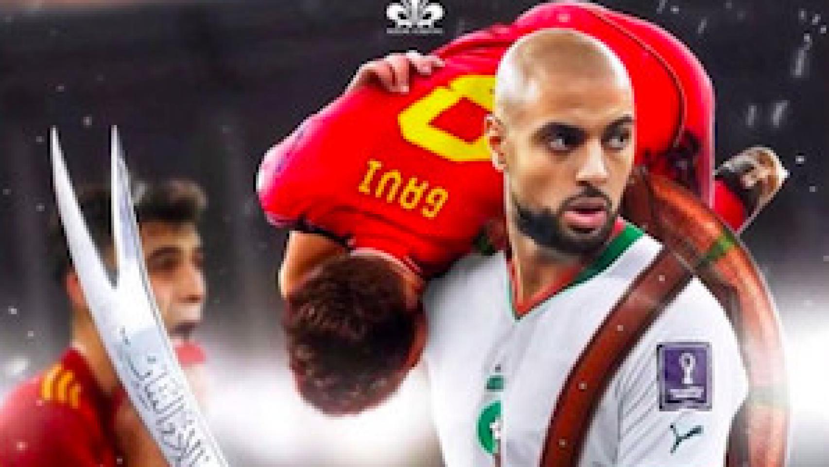 Sofyan Amrabat 'cargando' con Gavi