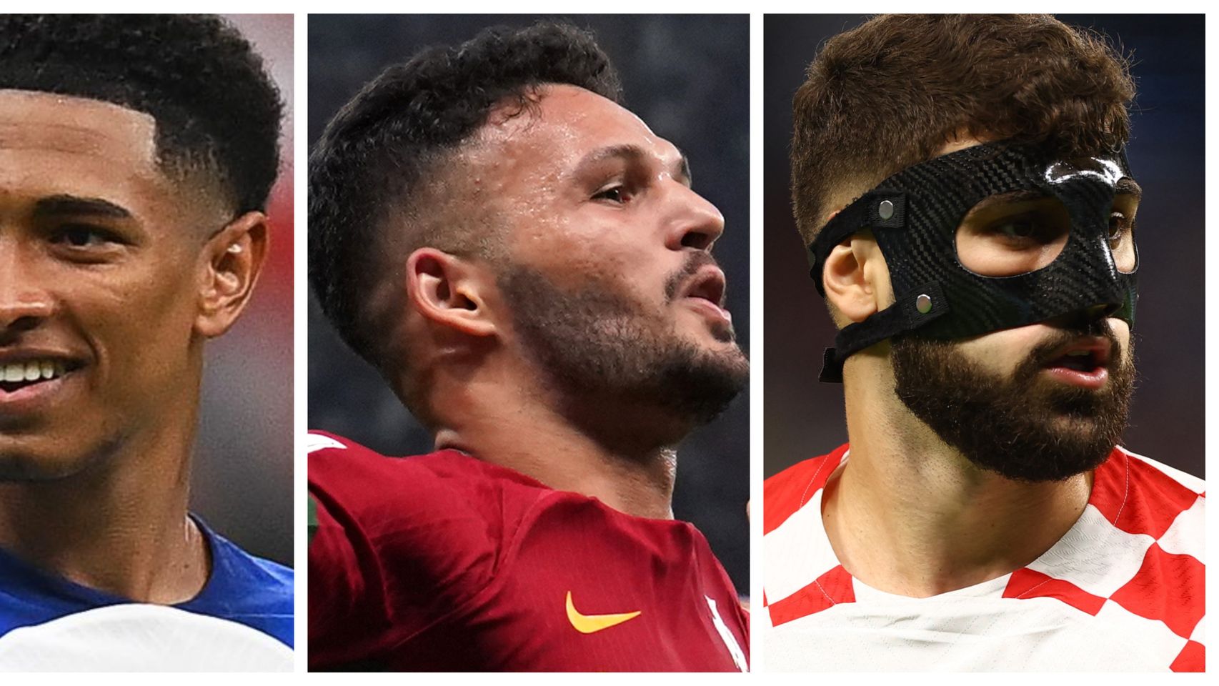 Jude Bellingham, Gonçalo Ramos y Josko Gvardiol, durante el Mundial de Qatar 2022