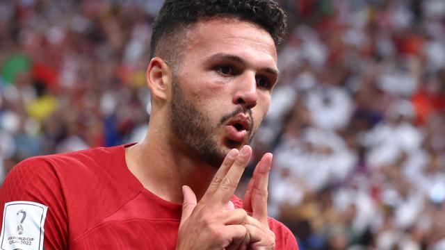 Gonçalo Ramos, con la selección de Portugal en el Mundial de Qatar 2022