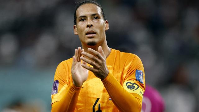 Virgil Van Dijk, con la selección de Países Bajos durante el Mundial de Qatar 2022