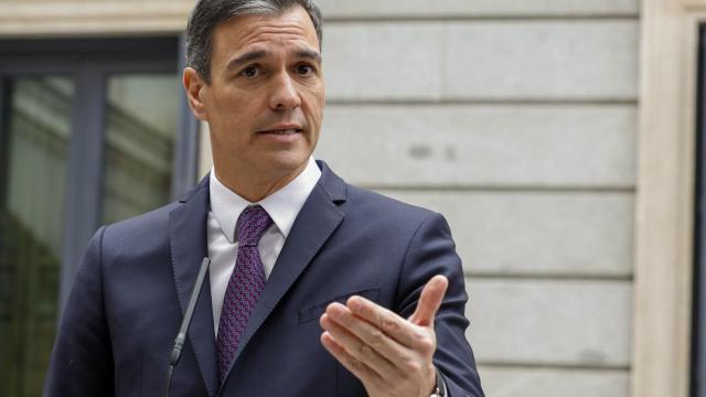 El presidente del Gobierno, Pedro Sánchez, en el acto institucional del Día de la Constitución.