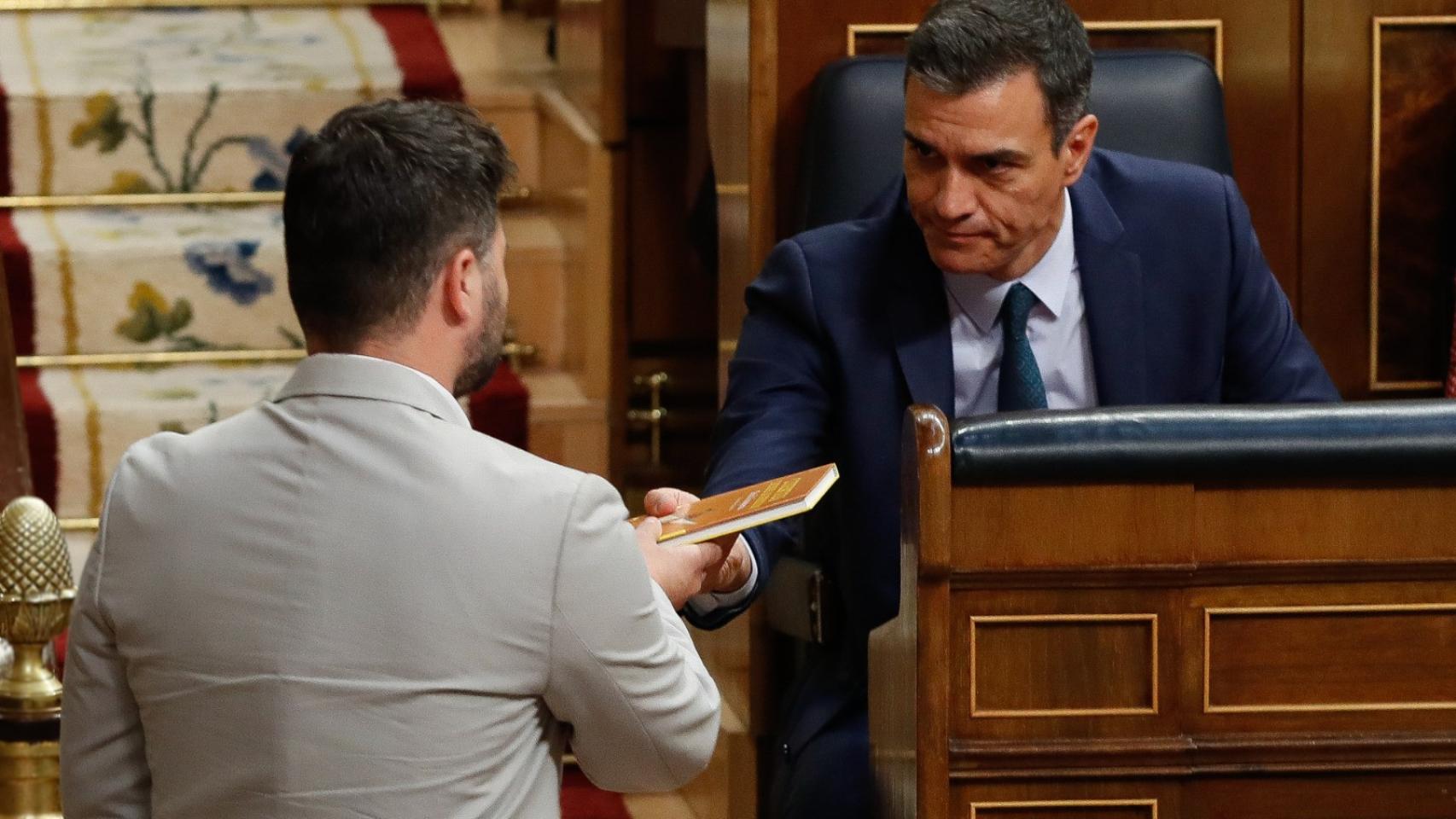 Rufián y Sánchez, en el Congreso de los Diputados.