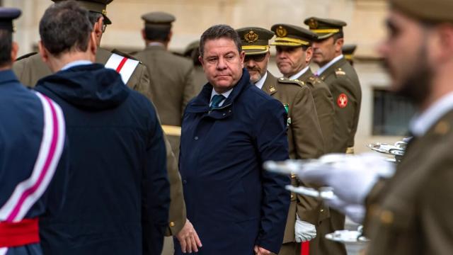 Emiliano García-Page, en al acto que la Academia de Infantería celebró este jueves en Toledo con motivo del día de su Patrona, la Inmaculada Concepción.