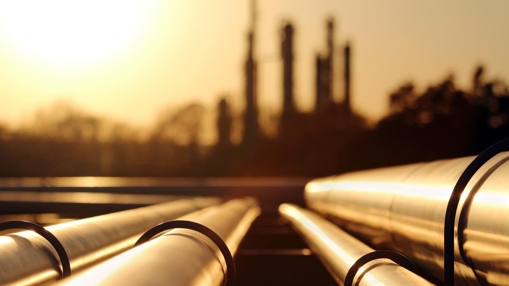 Gasoducto hacia una planta de gas.