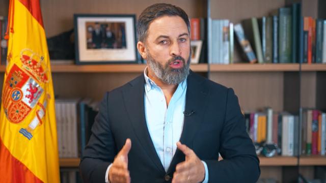 Santiago Abascal, presidente de Vox, en el Congreso de los Diputados.