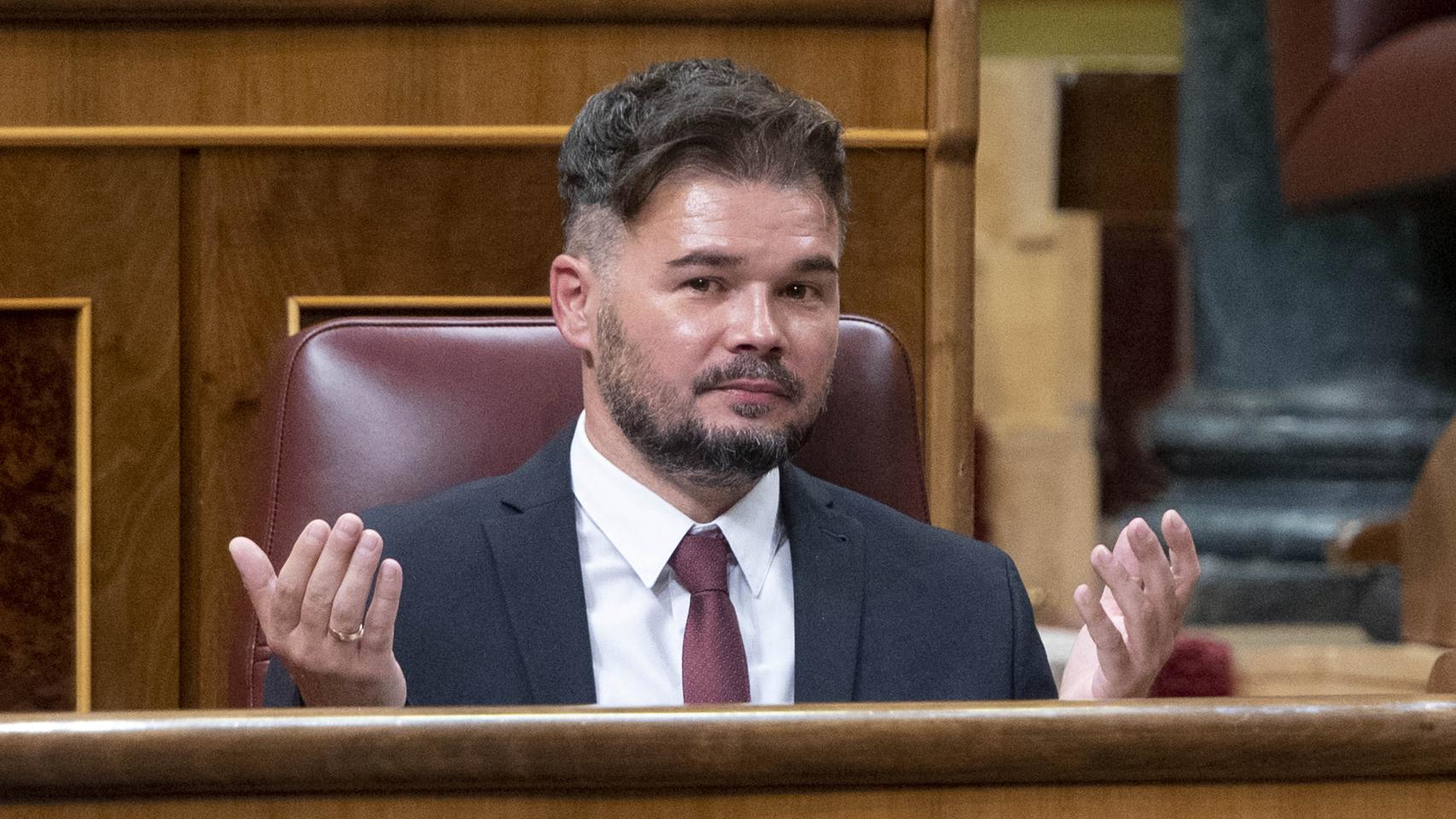 Gabriel Rufián, portavoz de ERC en el Congreso, en un pleno reciente.