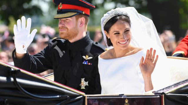 El príncipe Harry y Meghan Markle el día de su boda.