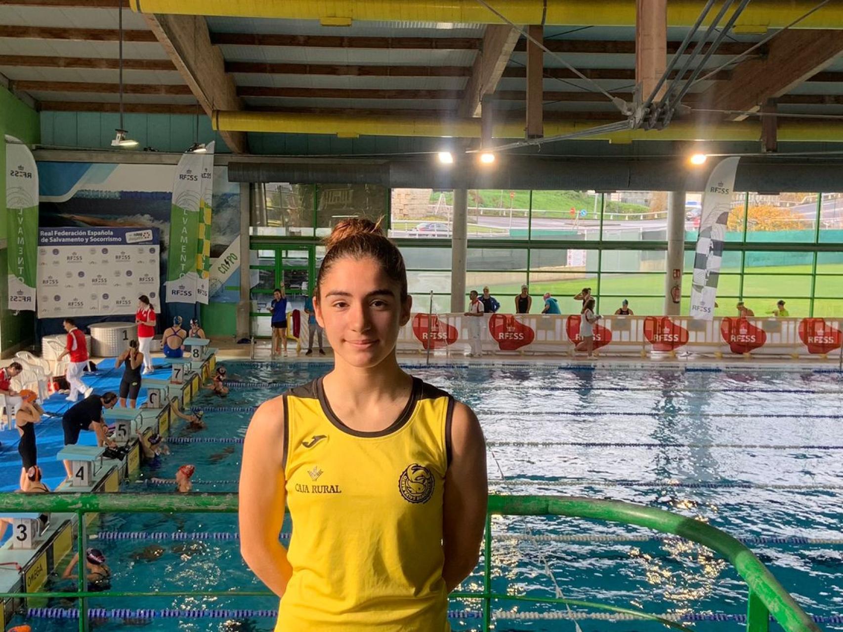 La zamorana Lucía Hernández, durante la celebración del Campeonato de España de Salvamento y Socorrismo, este fin de semana.