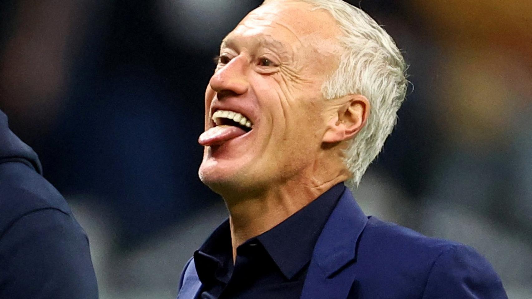 Deschamps celebra el pase de Francia en el partido ante Inglaterra.