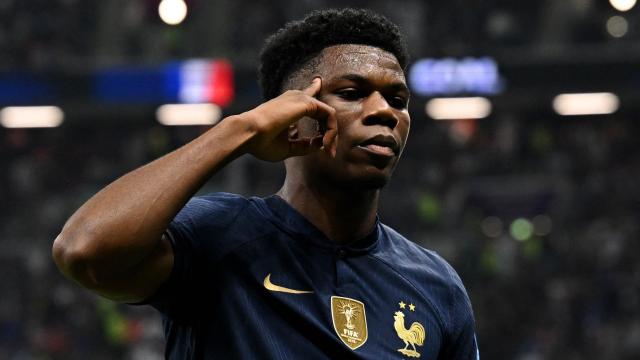Aurélien Tchouaméni, celebrando un gol con la selección de Francia en el Mundial de Qatar 2022