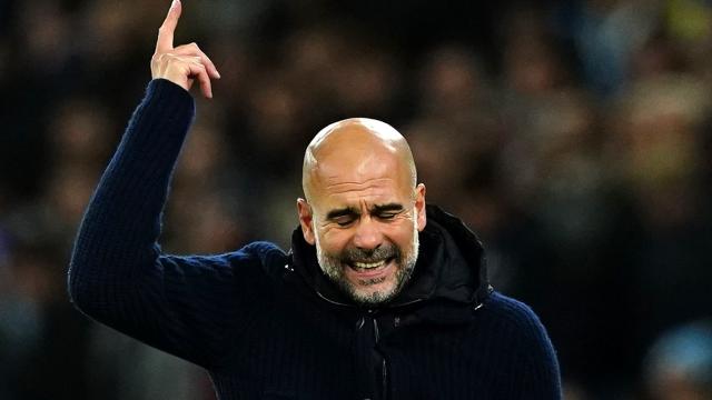 Pep Guardiola, en un partido del Manchester City de la temporada 2022/2023