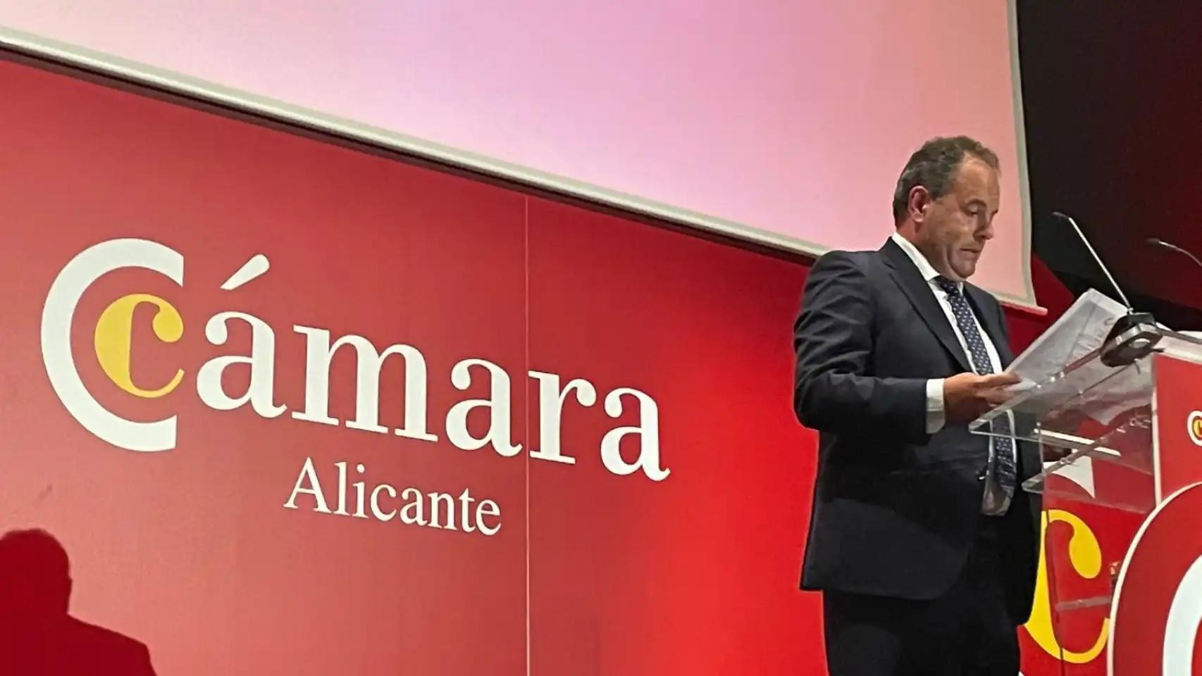 El presidente de la Cámara de Comercio de Alicante, Carlos Baño, en imagen de archivo.