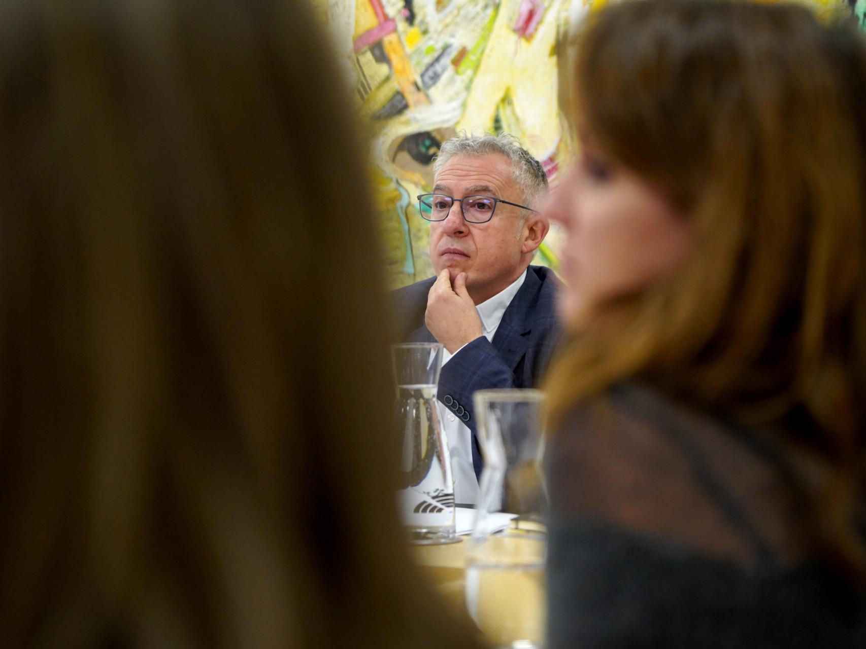 El procurador de Soria Ya Ángel Ceña durante la Junta de Portavoces de este lunes.