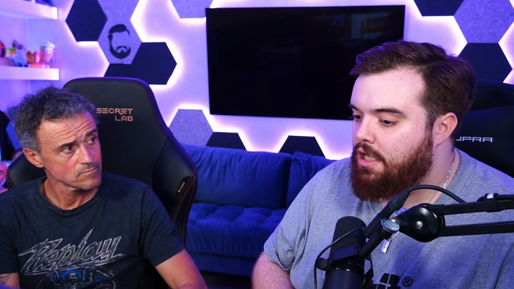 Luis Enrique, con Ibai en Twitch.