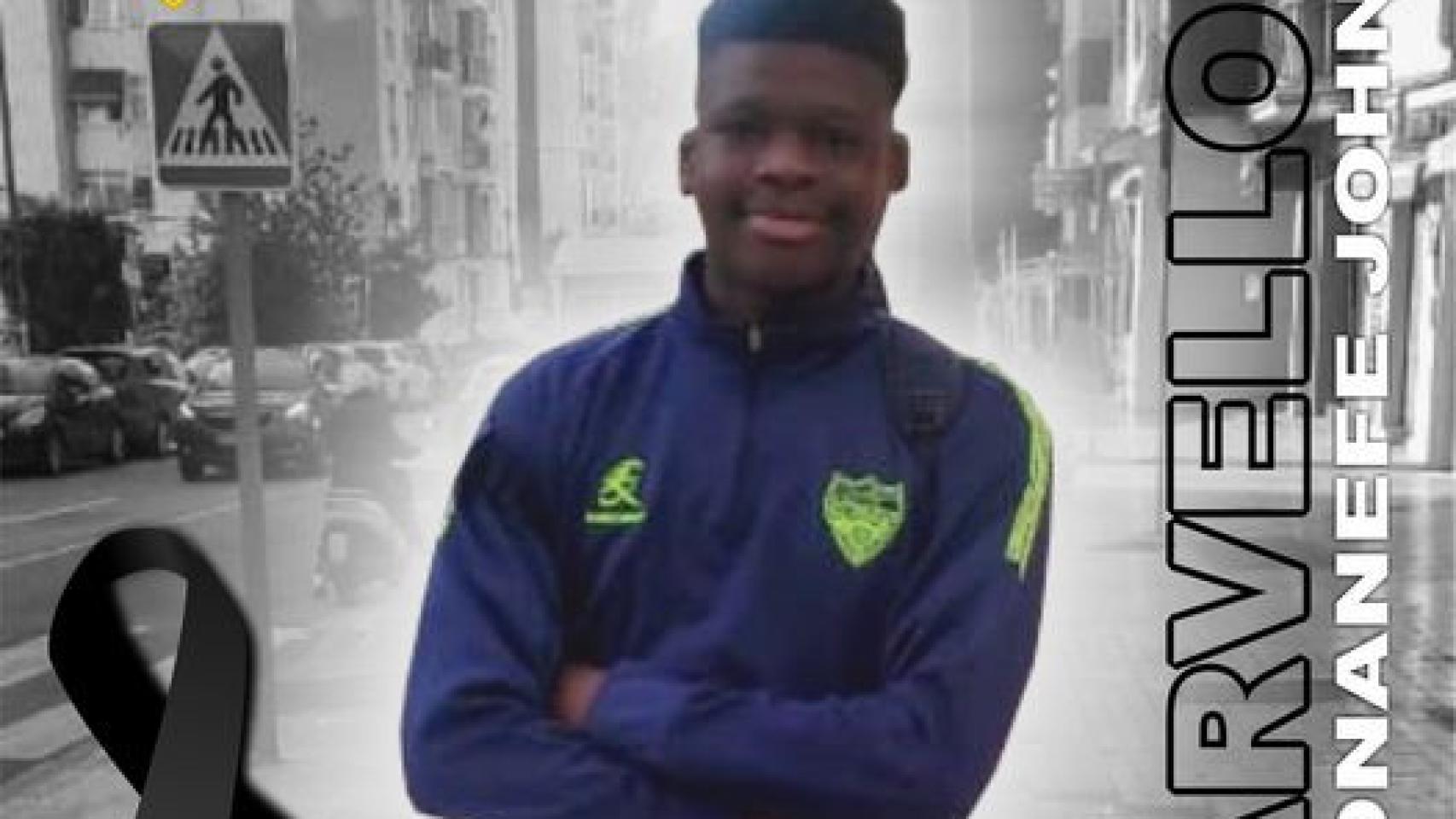 El joven fallecido en una imagen facilitada por el club.