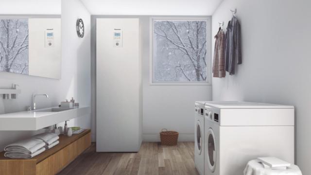 La bomba de calor aerotérmica de Aquarea en un hogar.