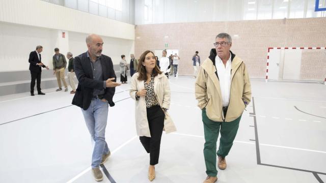 Inés Rey en el polideportivo de O Castrillón.