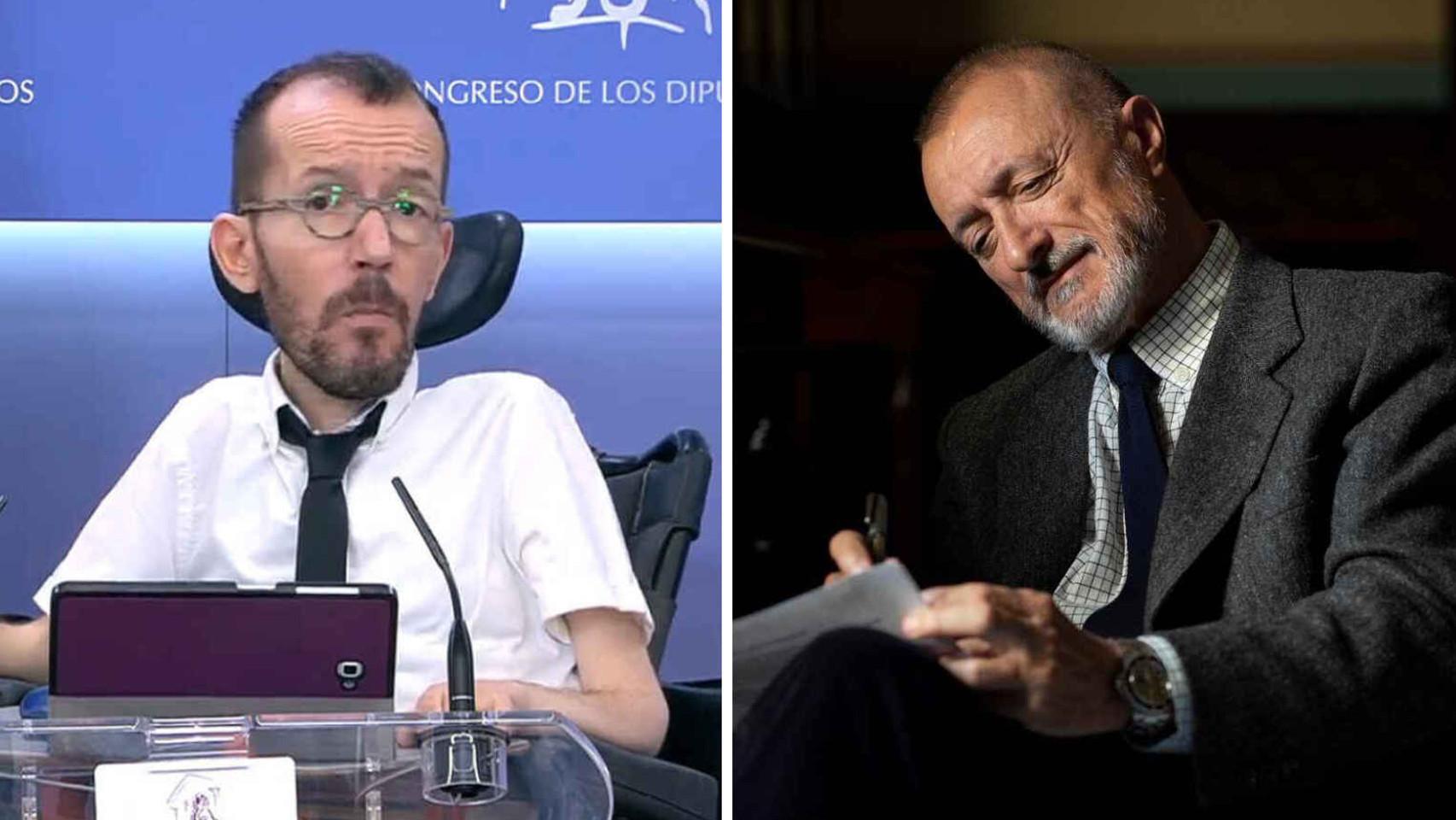 Echenique y Pérez-Reverte en un fotomontaje.
