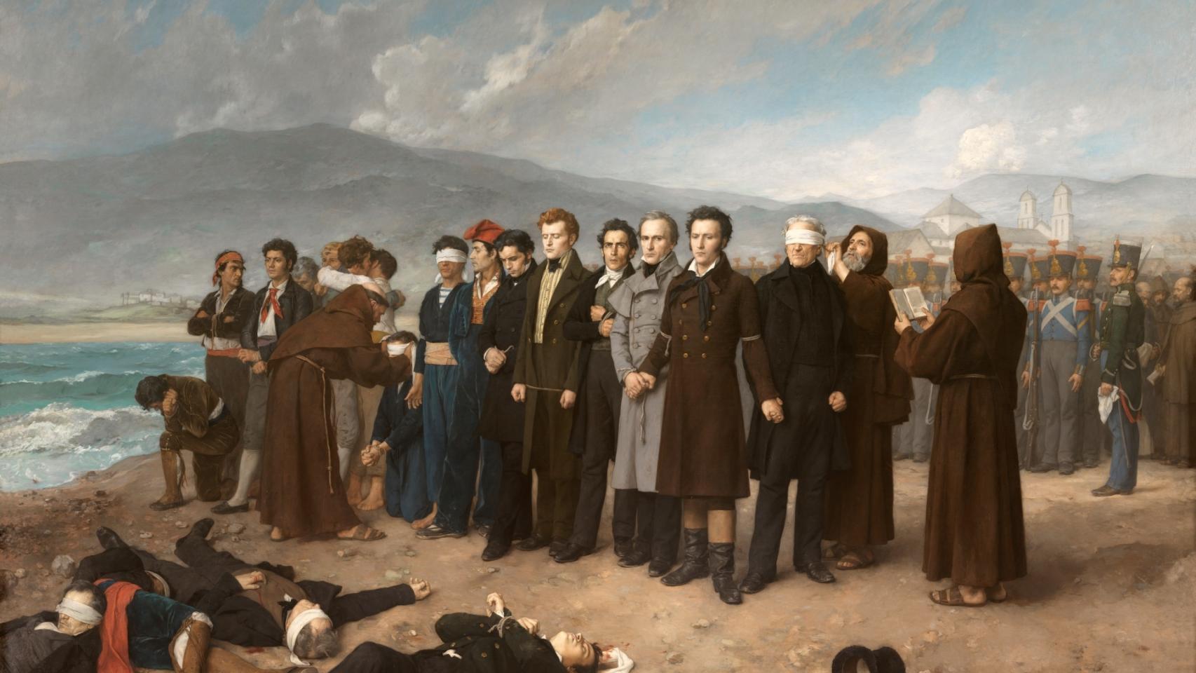 Fusilamiento de Torrijos y sus compañeros en las playas de Málaga / A. Gisbert.