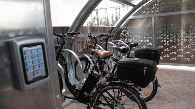 El aparcamiento de bicis, por dentro.