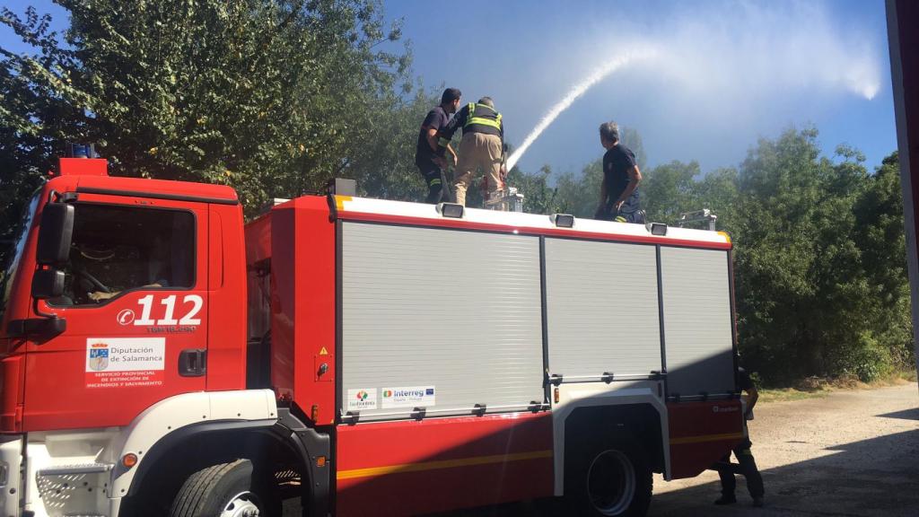 Imagen de un vehículo de los Bomberos de la Diputación de Salamanca.